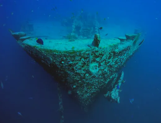 Naufragio en buceo profundo