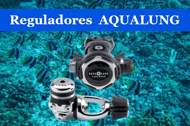 Regulador de buceo de la marca Aqualung